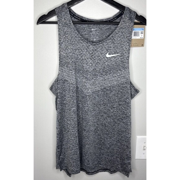 Nike DRI-FIT ADV Stride Running Athletic Tank HV5210-011 Gray Men's Medium NEW - Picture 2 of 13